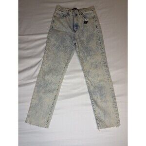 Express Jeans Women’s Slim Ankle Super High Rise Acid Washed Size 8 80s Y2K Vibe